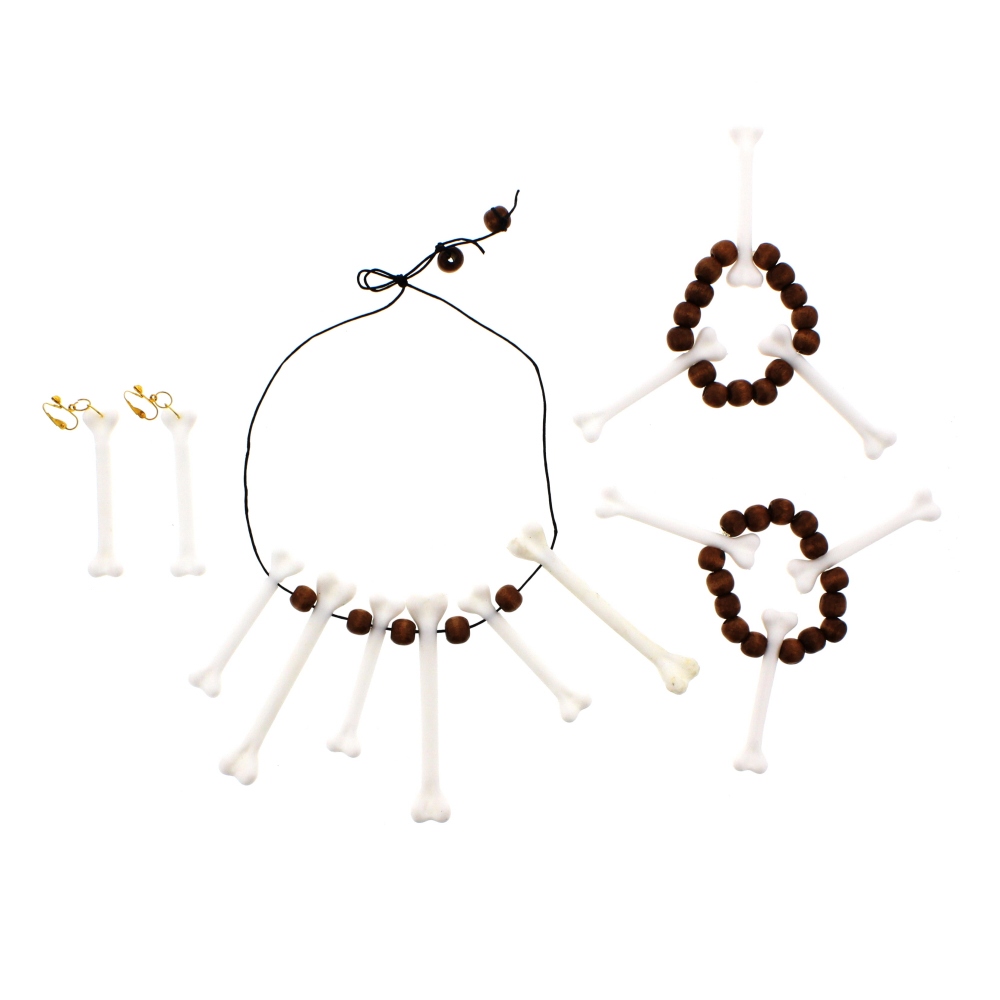 Zac's Alter Ego - 5 Piece Fancy Dress Cavewoman Set Ensemble d'accessoires de costume - Multicolore